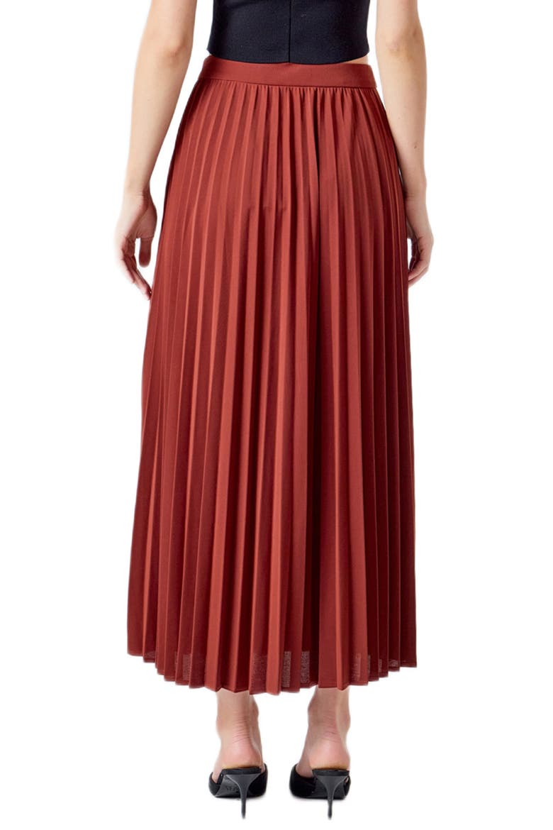 Pleated Maxi Skirt, Alternate, color, MOCHA MOUSSE