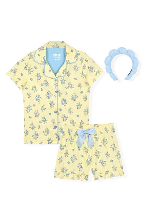 Kids' Two-Piece Short Pajamas & Headband Set (Big Kid)