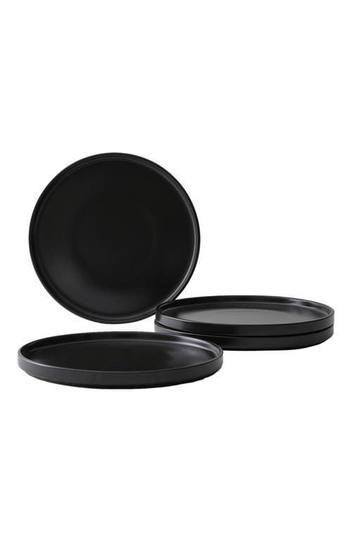 Stone Lain Celina Stoneware 12-piece Dinnerware Set, Cereal And Dinner Bowls In Black