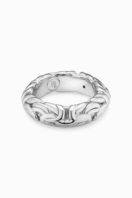 Oradina Sterling Silver Byzantine Artisan Ring In Silver