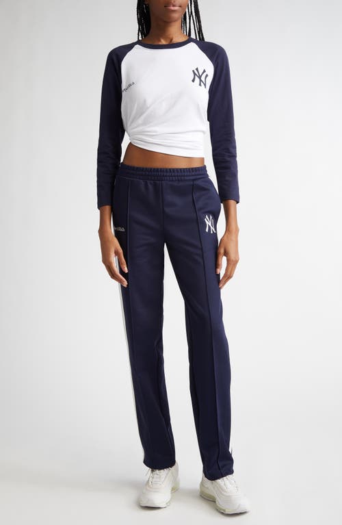 Sporty And Rich Sporty & Rich Yankees Serif Track Pants In Navy