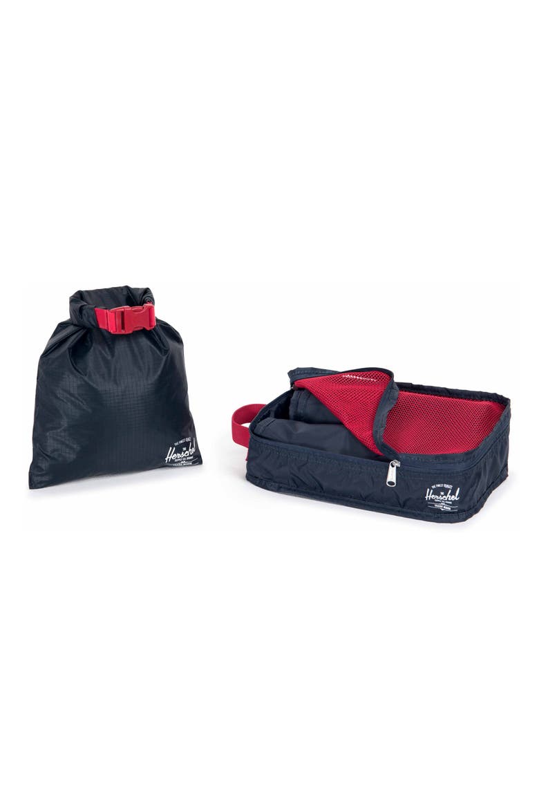 Travel Organizer Set, Main, color, NAVY/ RED