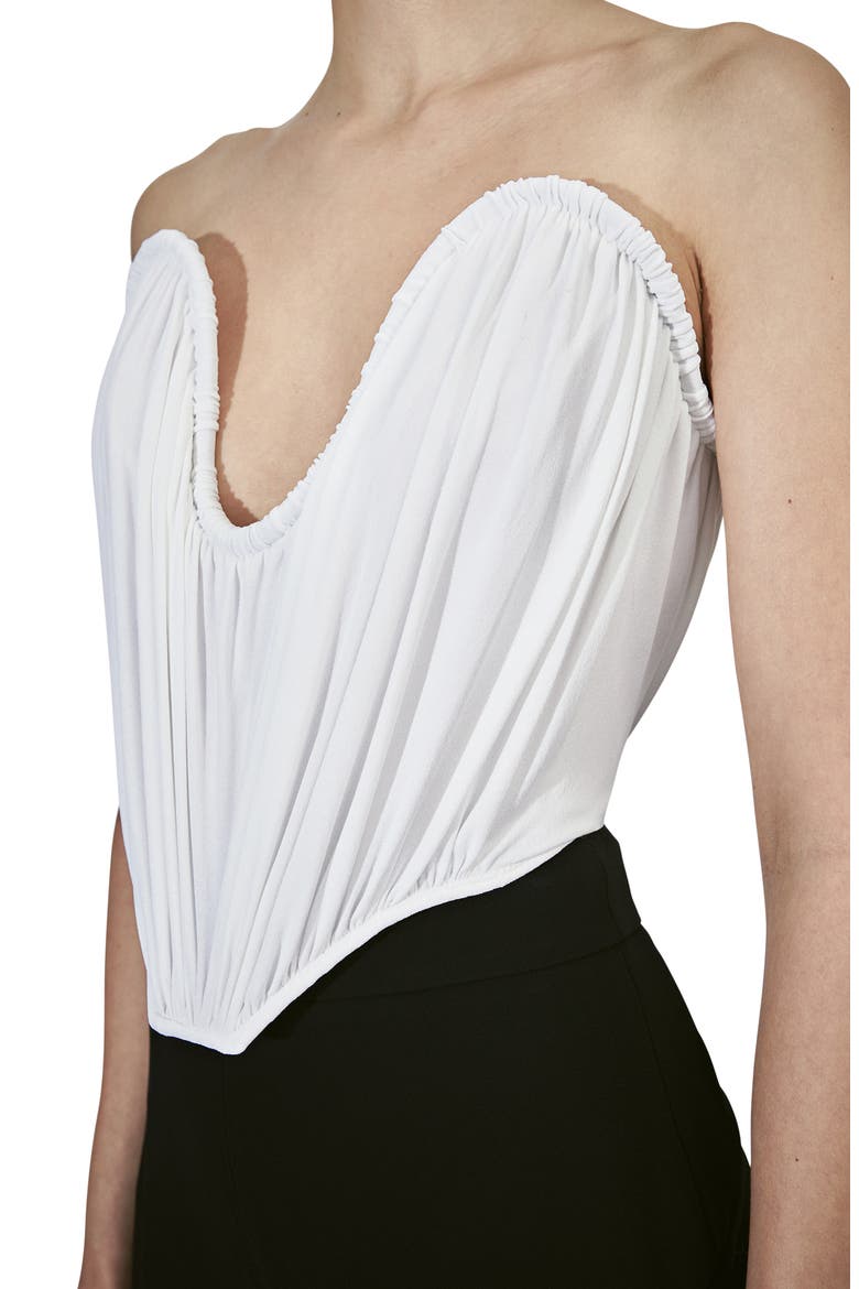 Holly Cording Bustier Top, Alternate, color, OPTIC WHITE