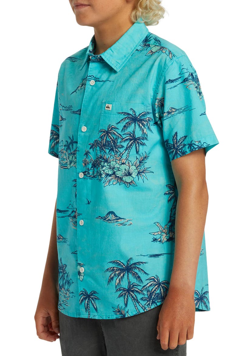Kids' Apero Classic Short Sleeve Woven Shirt, Alternate, color, CAPRI