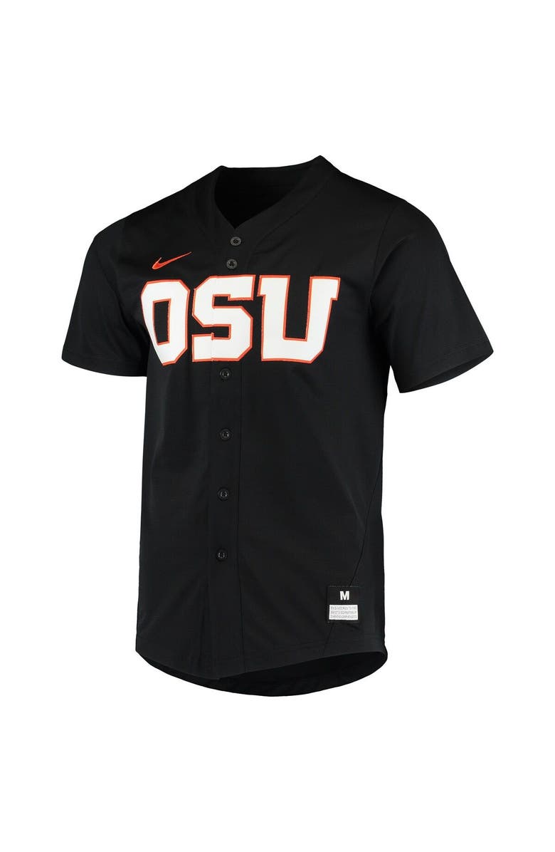 Nike Men's Nike Black Oregon State Beavers Vapor Untouchable Elite Replica Full-Button Baseball Jersey, Alternate, color, 