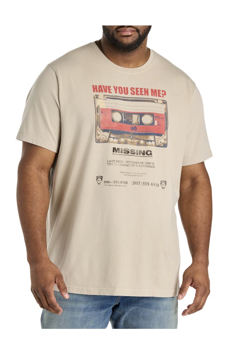 Lucky Brand Jeans Big & Tall  Missing Cassette Tape Graphic Tee, Main, color, Dove