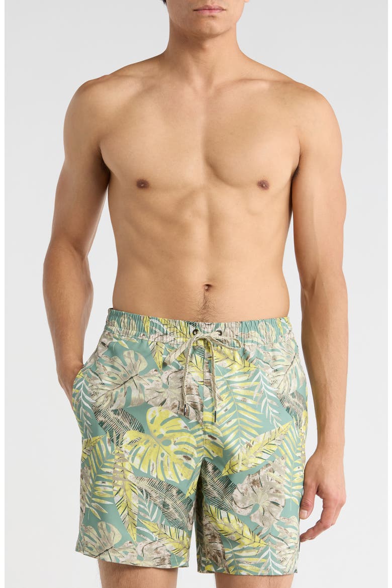 Tropic Volley Swim Shorts, Main, color, LILY PAD