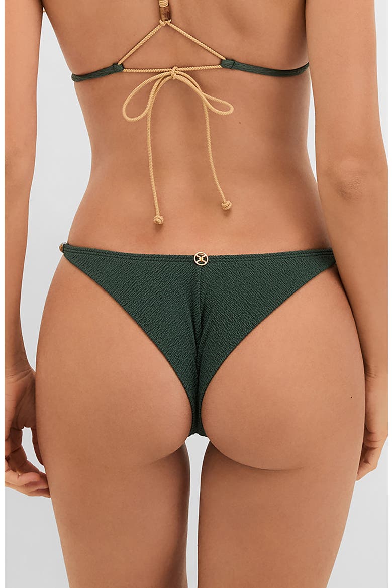Firenze April Crinkle Bikini Bottoms, Alternate, color, GREEN