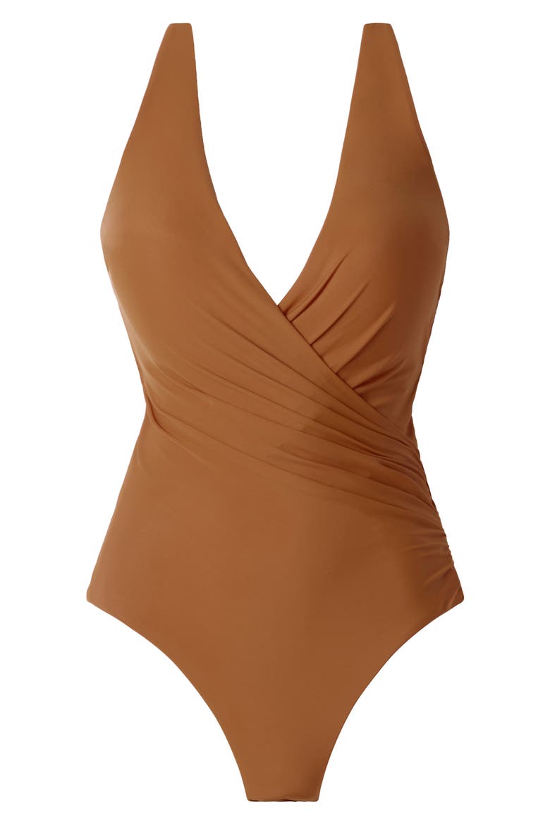 Wrapsody One-Piece Swimsuit, Alternate, color, BNZ