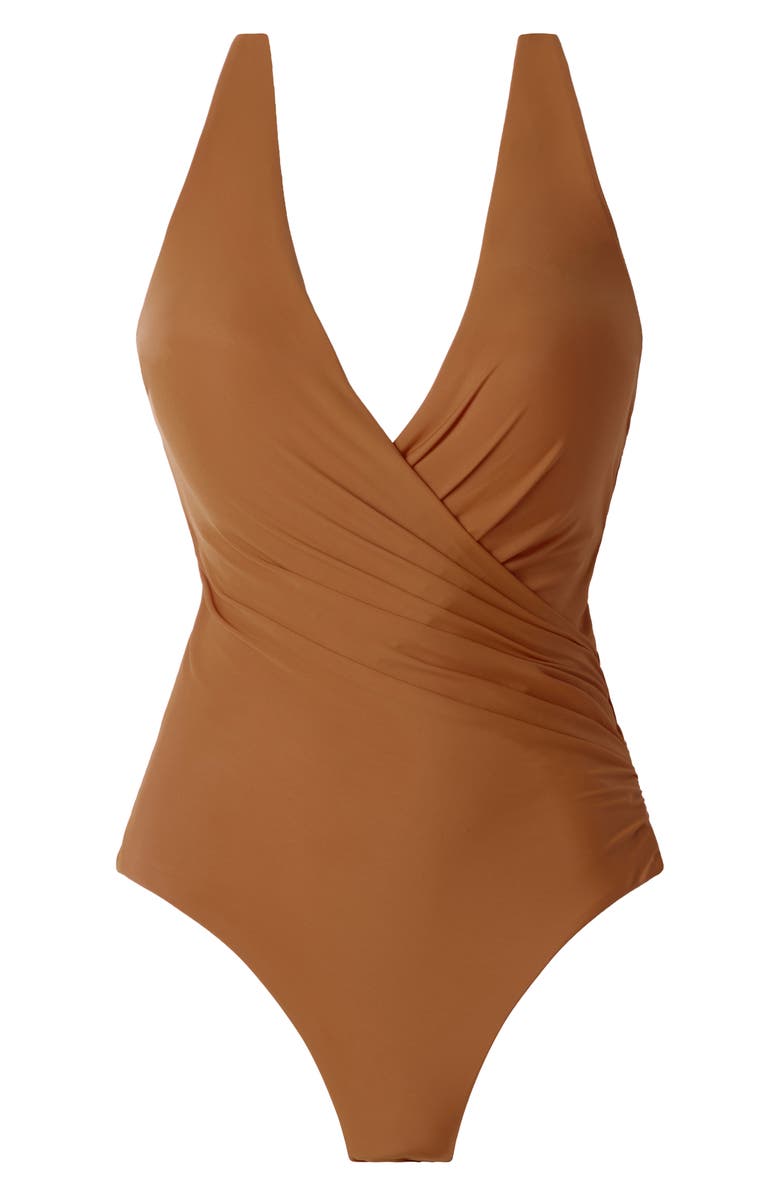 Miraclesuit<sup>®</sup> Wrapsody One-Piece Swimsuit, Alternate, color, Bnz