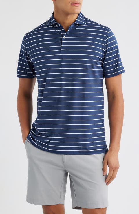 Coda Stripe Performance Piqué Polo