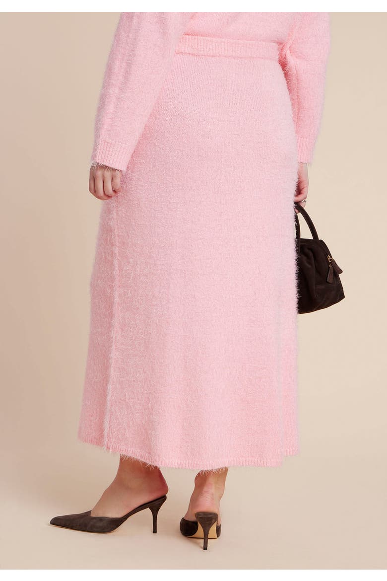 Fuzzy Maxi Sweater Skirt, Alternate, color, ROMANCE ROSE