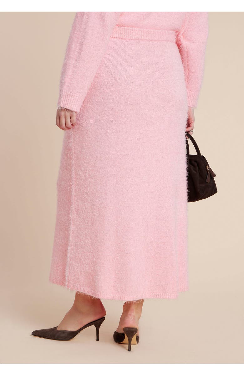 ELOQUII Fuzzy Maxi Sweater Skirt, Alternate, color, Romance Rose