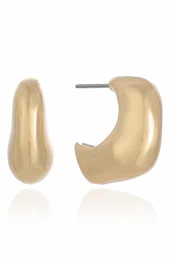 Ettika Molten Square Hoop Earrings