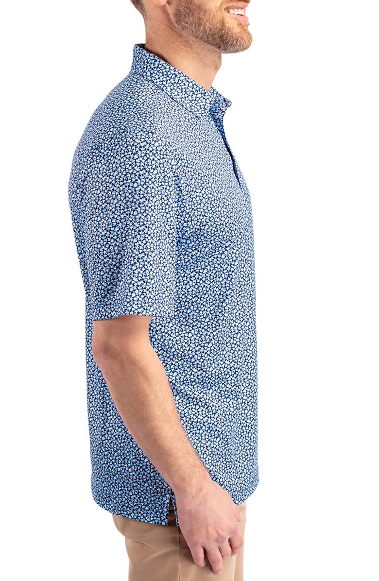 Cutter & Buck Magnolia Scatter Print Performance Polo, Alternate, color, Atlas/ Navy Blue