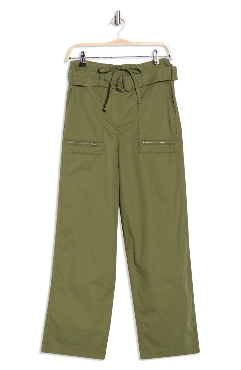 maje Popsy Cotton Utility Pants, Alternate, color, Khaki