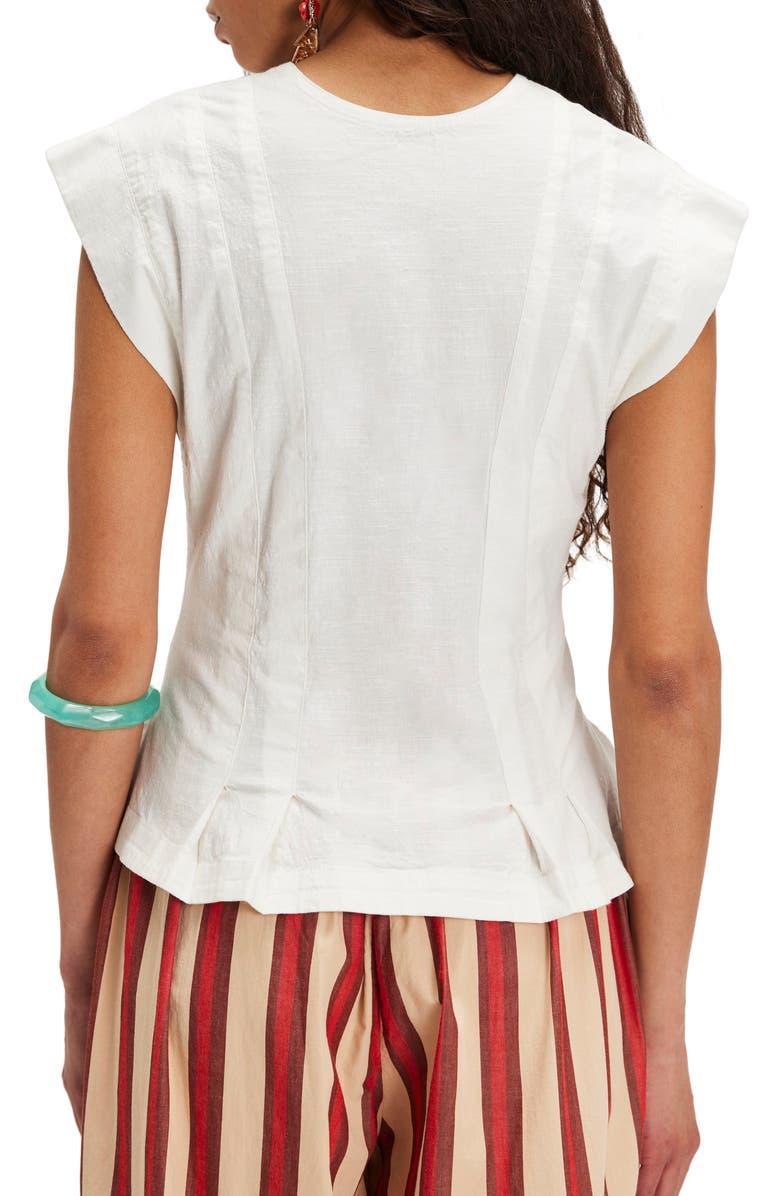 Free People Dylan Peplum Vest, Alternate, color, Ivory