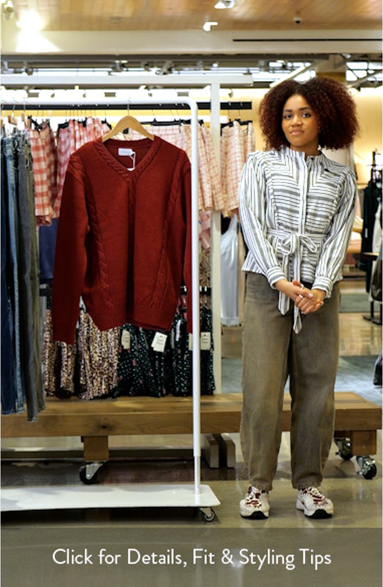 V-Neck Cable Sweater, sales video thumbnail