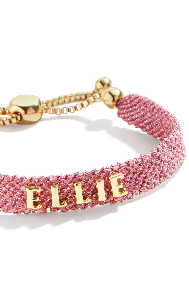 BaubleBar Custom Metallic Woven Slider Bracelet, Alternate, color, 