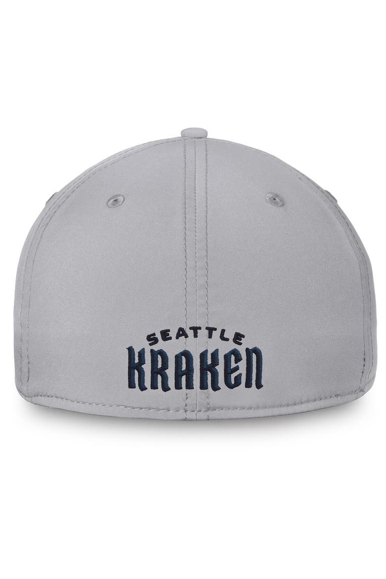 Men's Fanatics Branded Gray Seattle Kraken Core Primary Logo Flex Hat, Alternate, color, Gray
