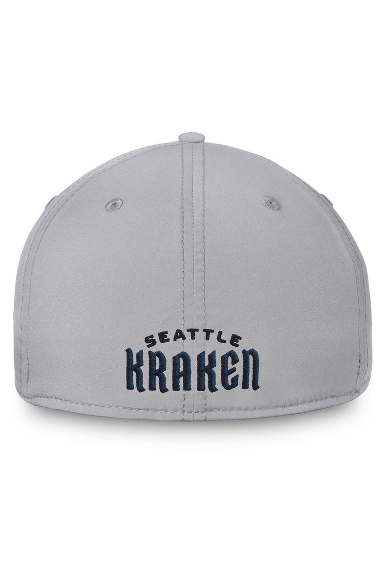 FANATICS Men's Fanatics Branded Gray Seattle Kraken Core Primary Logo Flex Hat, Alternate, color, Gray
