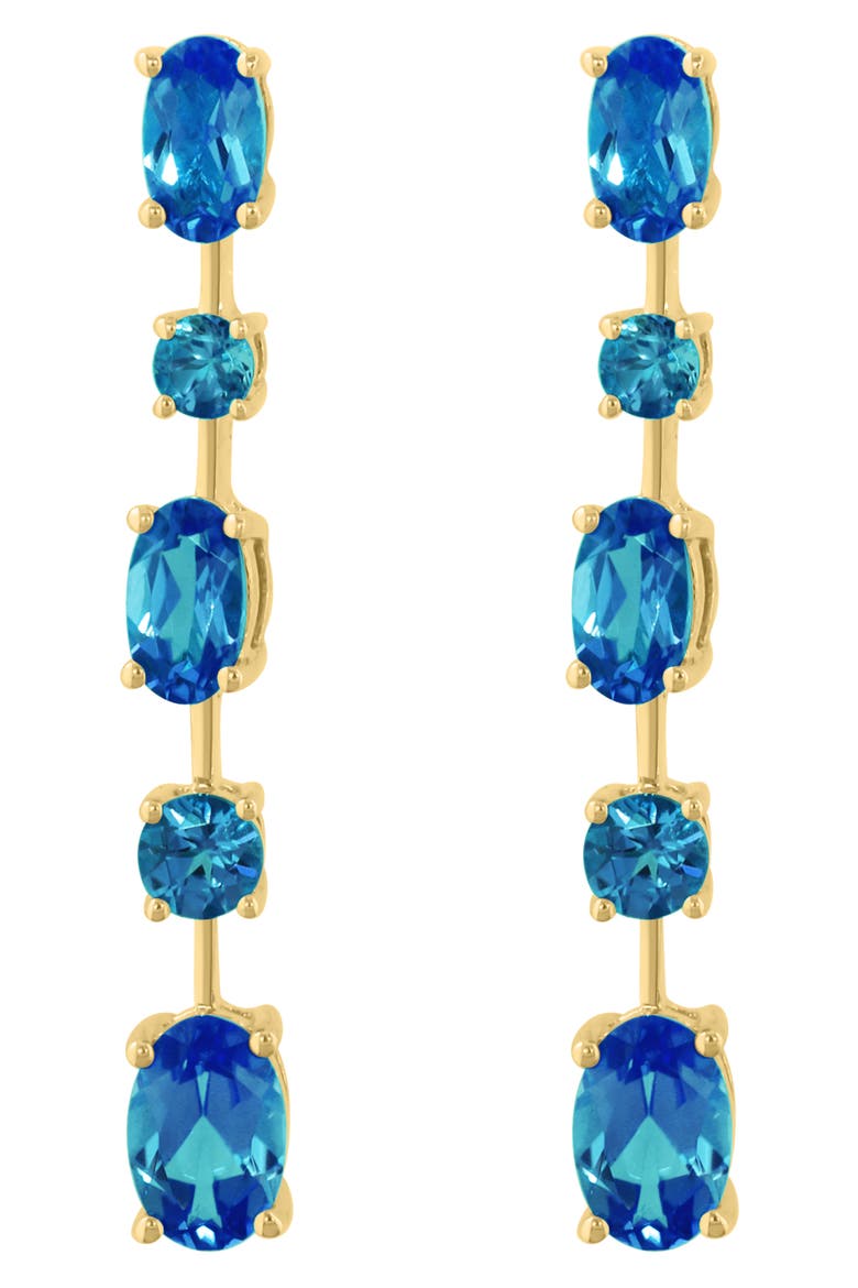 London Blue Topaz Drop Earrings, Alternate, color, BLUE