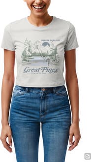 Monster Digital Great Pines Crop Graphic T-Shirt