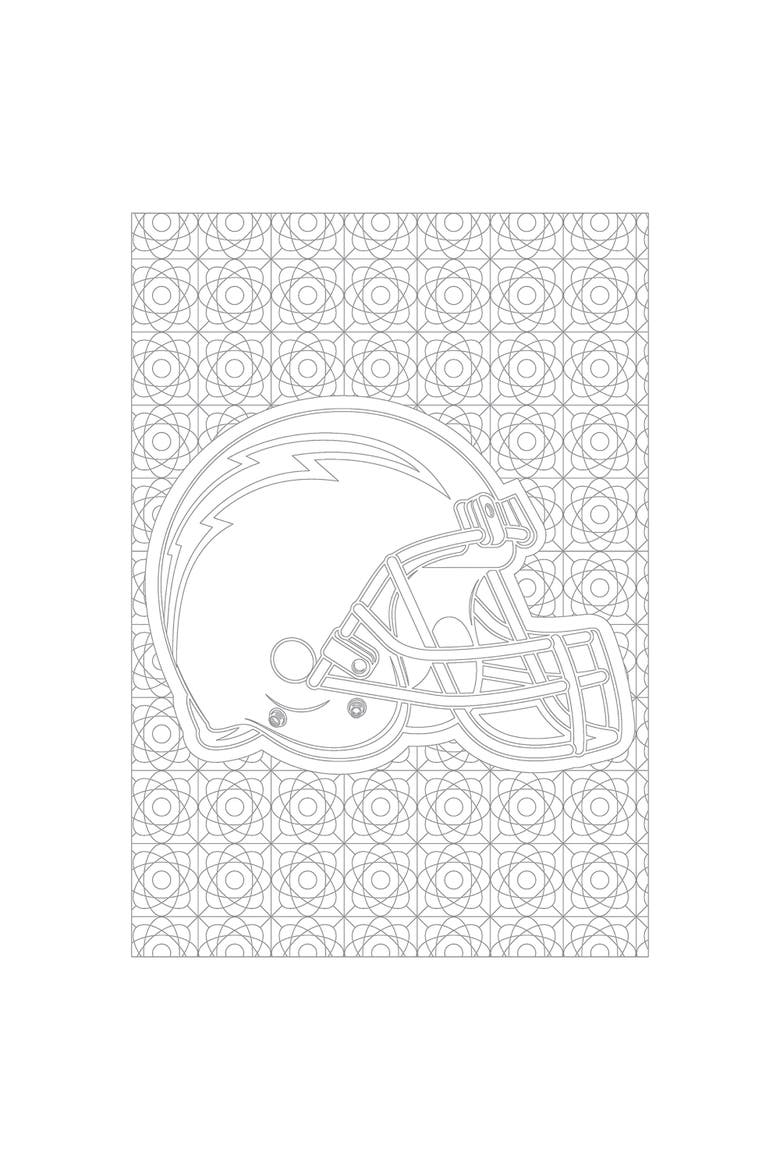 In the Sports Zone NFL Adult Coloring Book, Los Angeles Chargers, Alternate, color, Multicolored