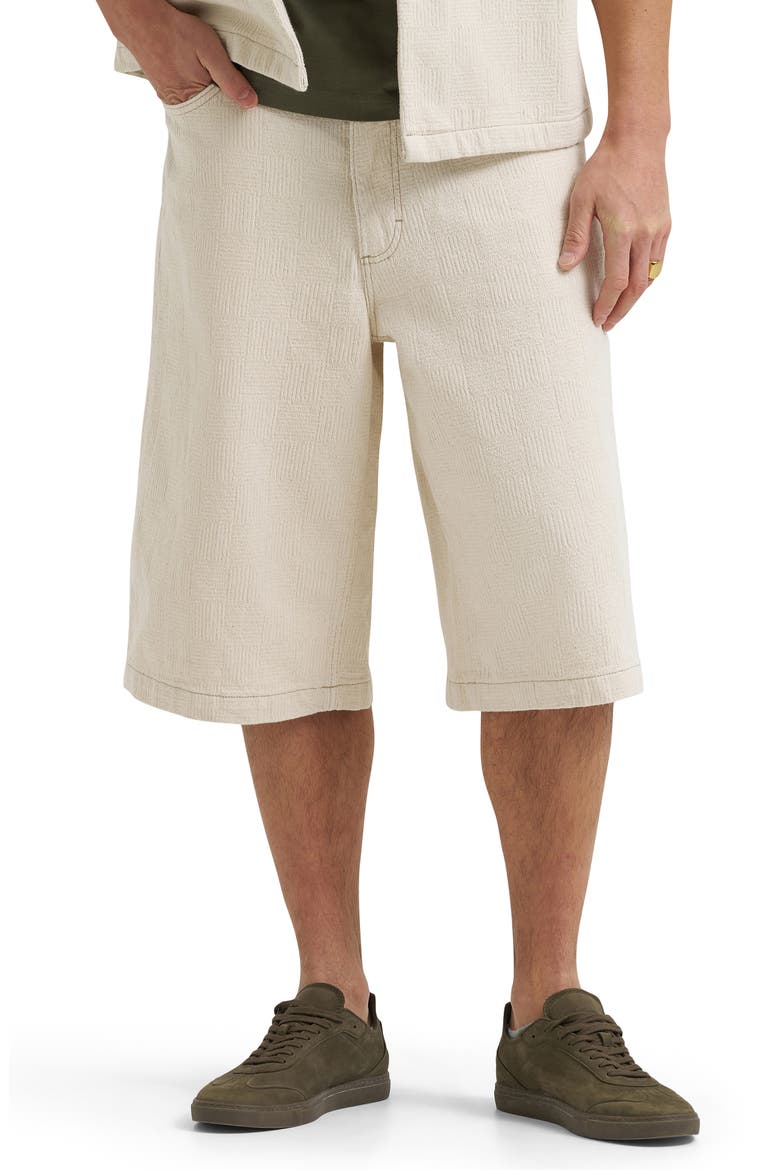 Denim Bermuda Shorts, Main, color, NATURAL GREIGE