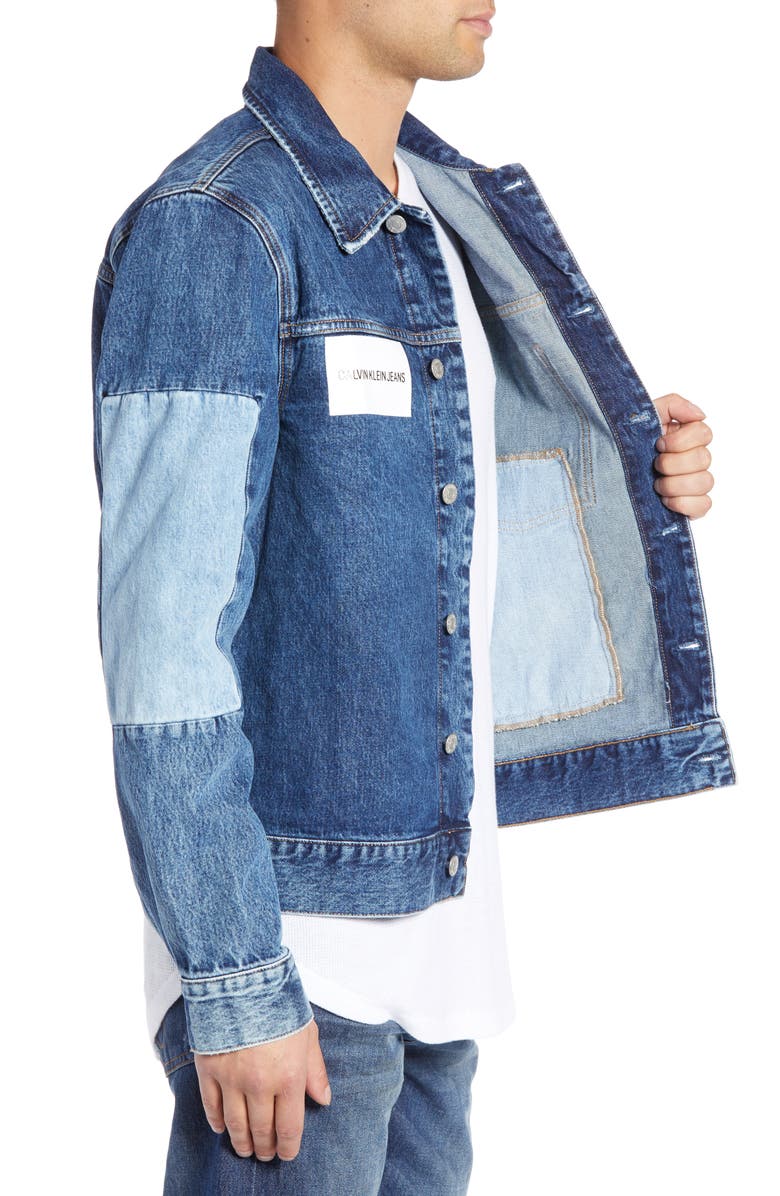 Calvin Klein Jeans Patch One-Pocket Denim Jacket, Alternate, color, 
