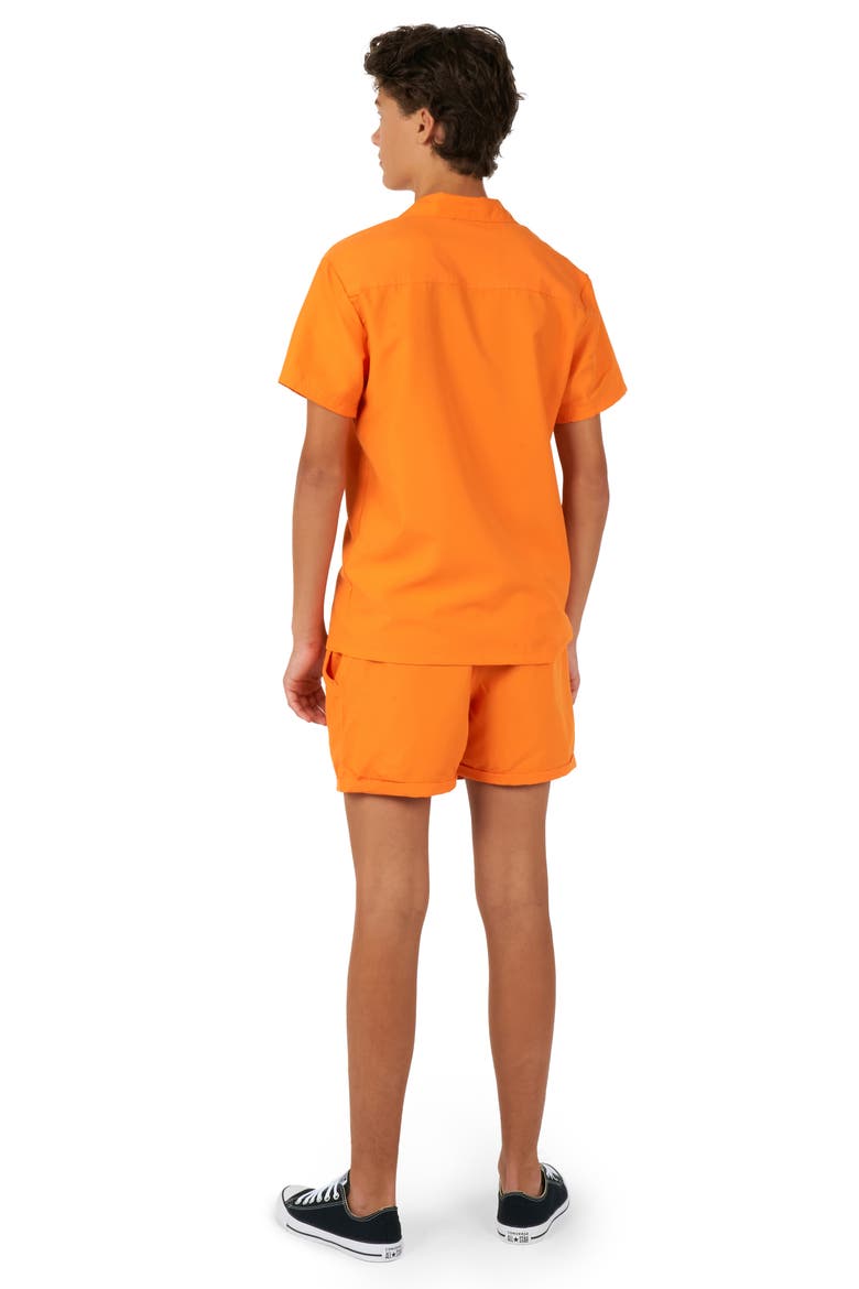 Kids' The Orange Camp Shirt & Shorts Set, Alternate, color, ORANGE