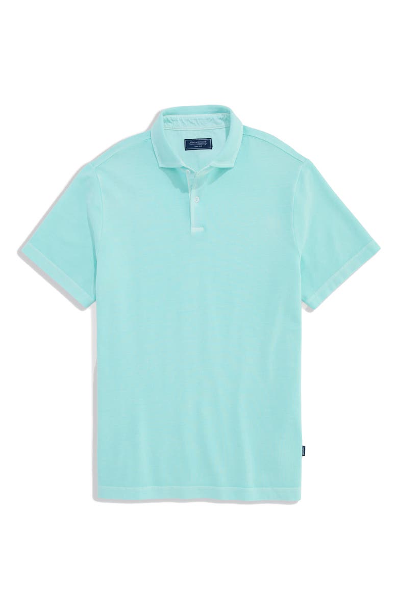 vineyard vines Lived-In Piqué Polo, Main, color, Shallow Sea