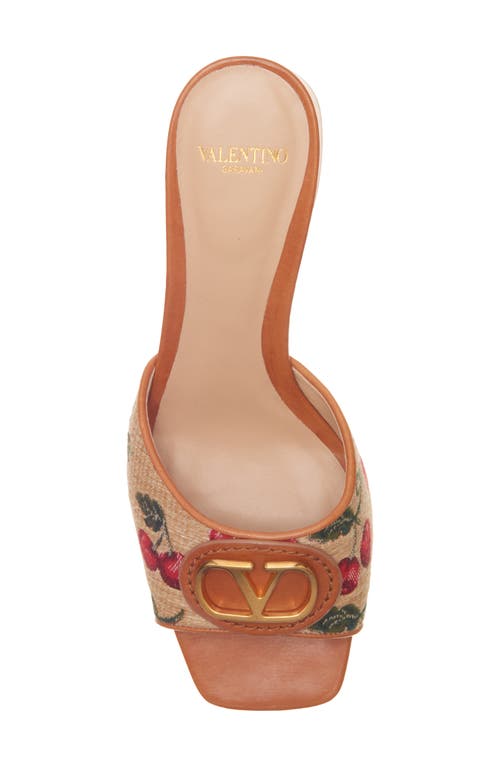 Valentino Garavani Vlogo Cherries Slide Sandal