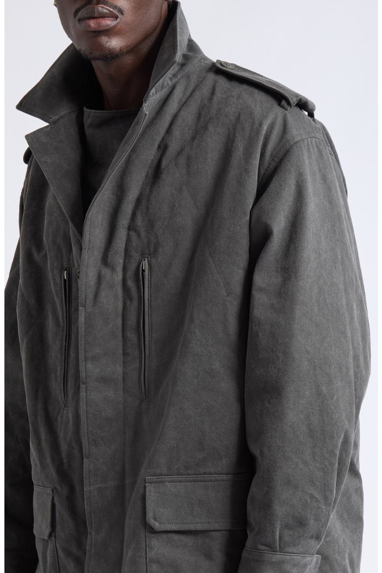 Padded Blouson Cotton Twill Jacket, Alternate, color, BLACK
