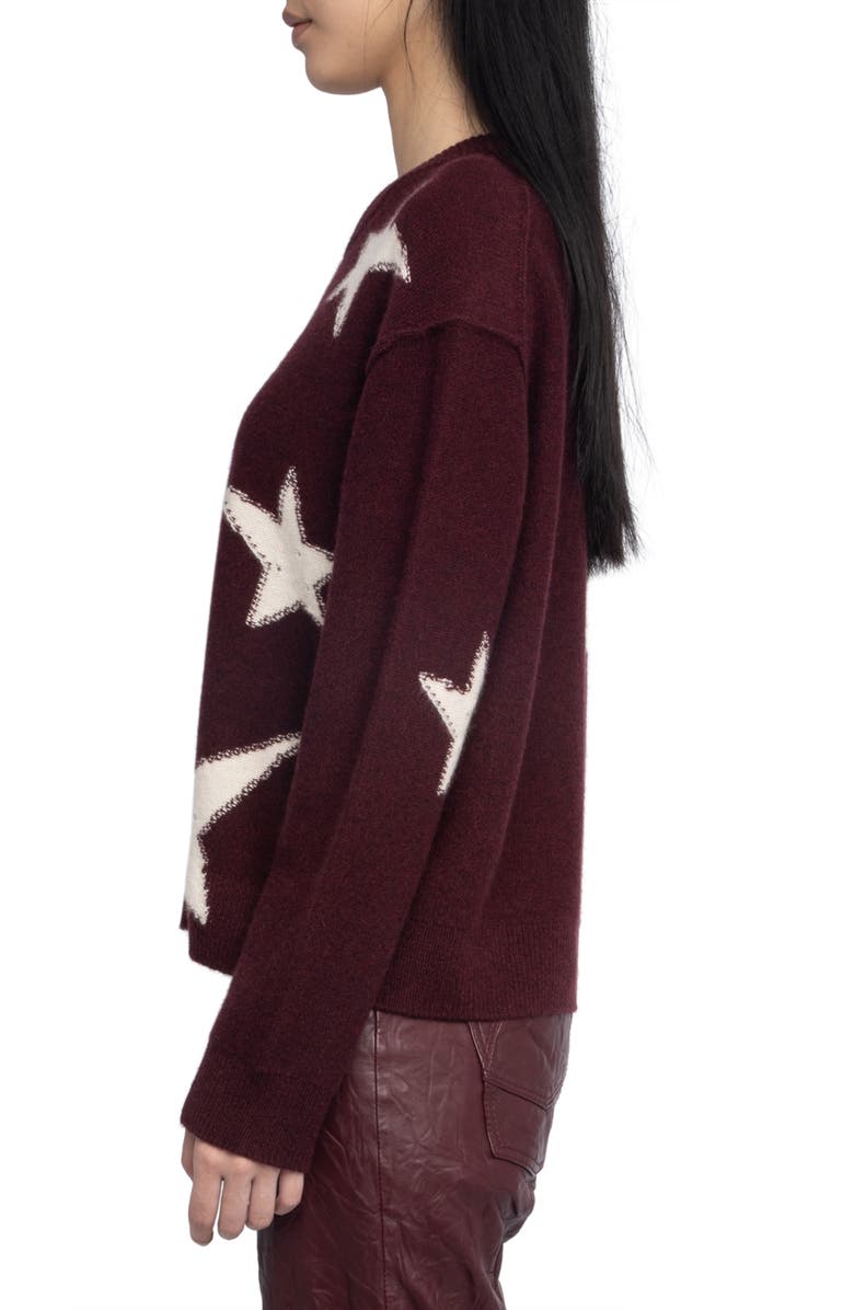 Zadig & Voltaire Mark Stars Cashmere Sweater, Alternate, color,