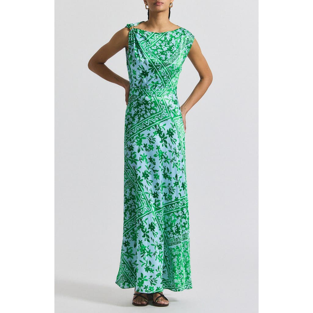 Derek Lam 10 Crosby Maritza Watercolor Tile Print Asymmetric Dress