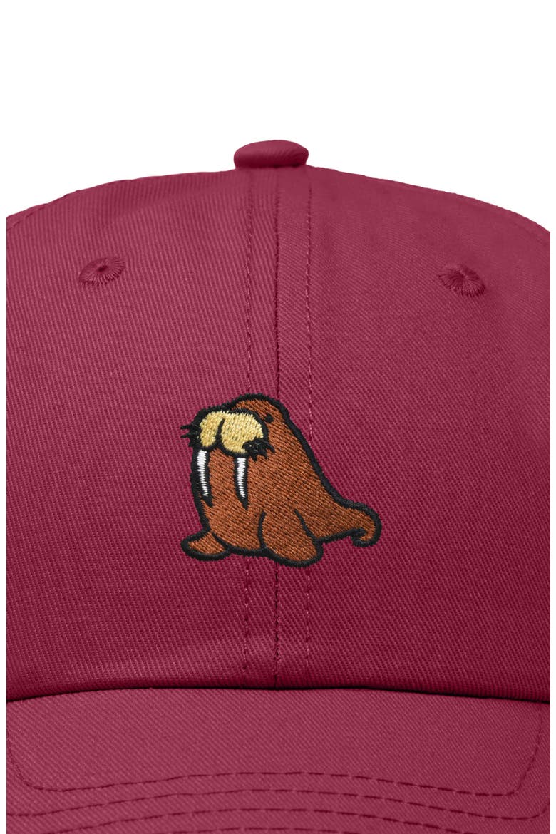Walrus Embroidered Outdoor Cap, Alternate, color, Maroon