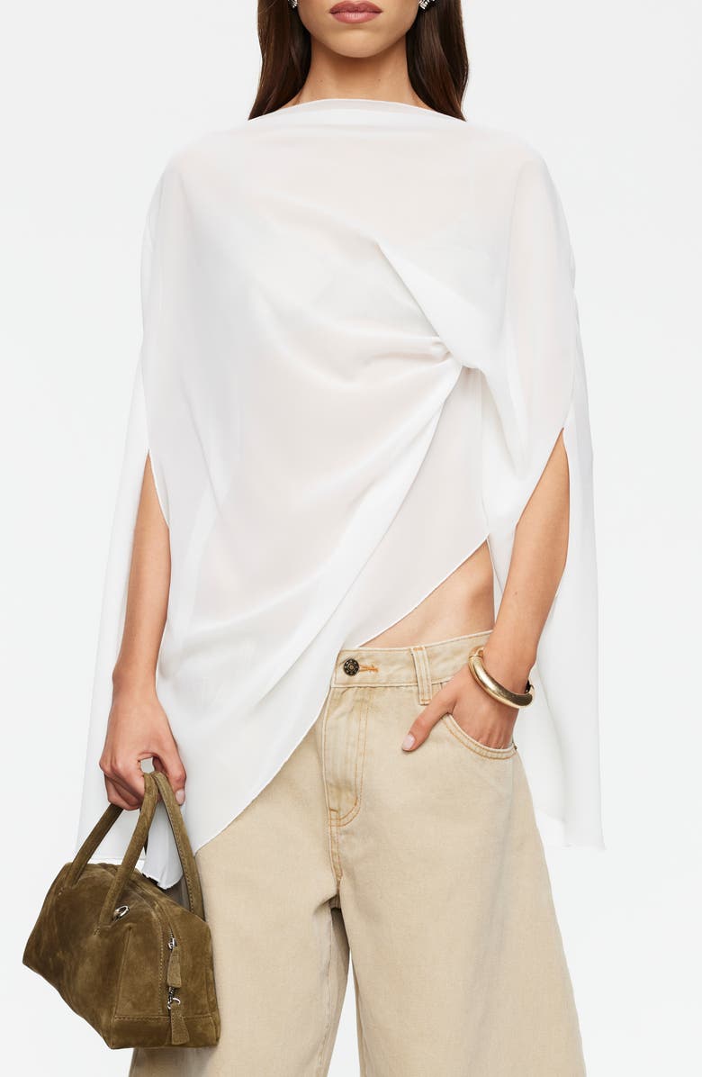 LIONESS Aura Poncho, Main, color, Porcelain