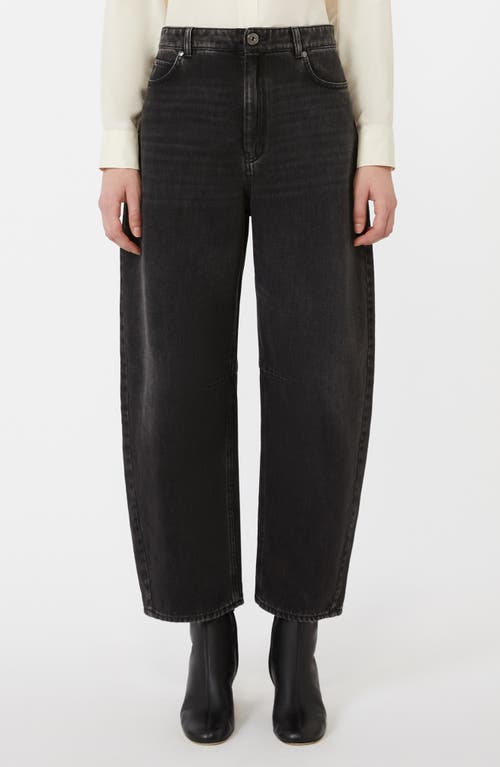 Weekend Max Mara Douglas High Waist Barrel Leg Jeans In Black