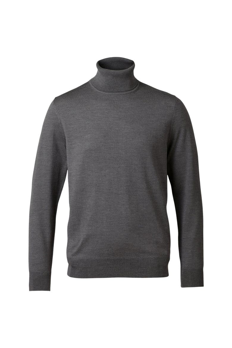Pure Merino Roll Neck Sweater, Alternate, color, Gray