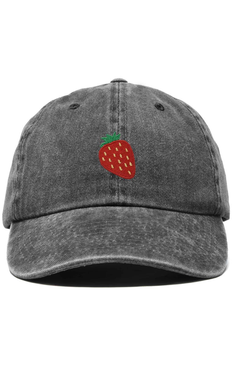 Dalix Strawberry Hat, Main, color, Washed Black