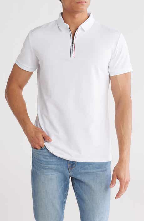 T.R. PREMIUM Slim Fit Stretch Zip Polo