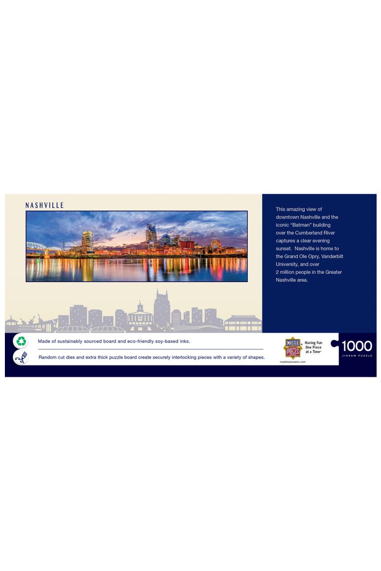 Nashville 1000pc Panoramic Puzzle, Alternate, color, Multicolor