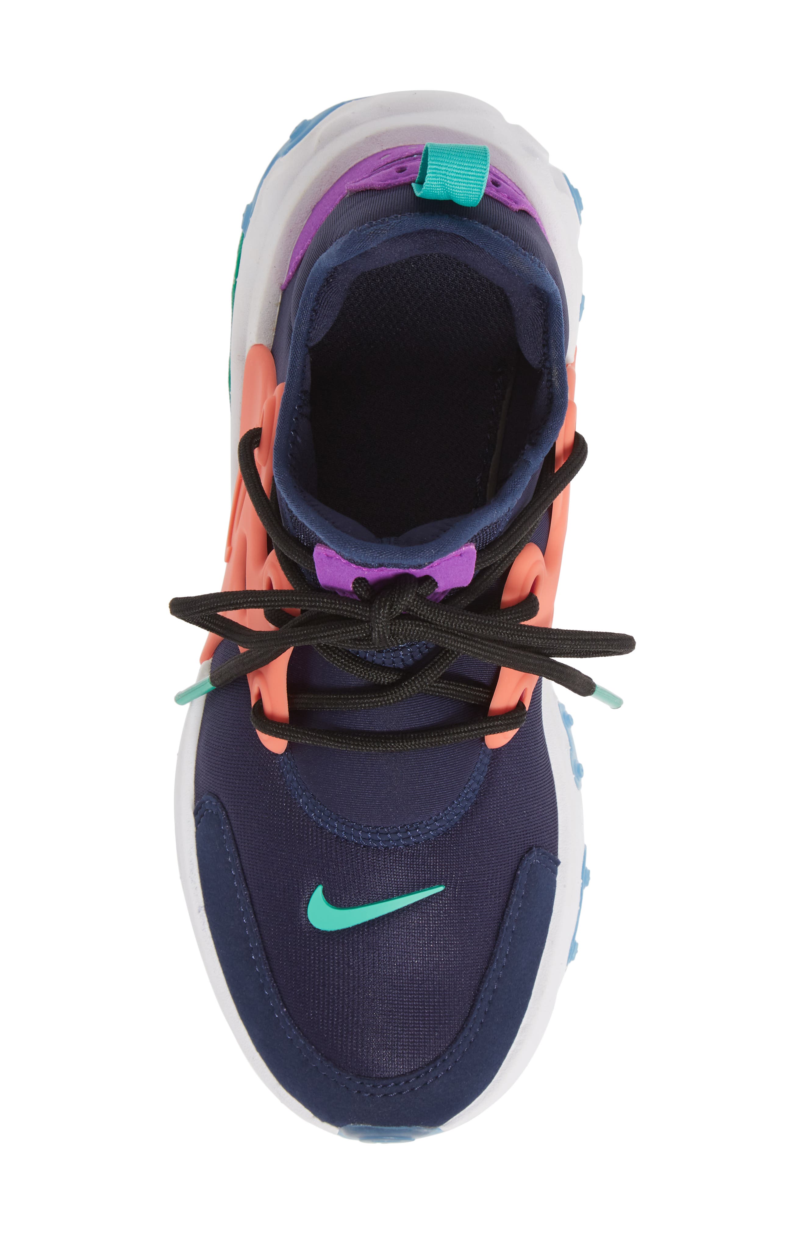 Presto React Sneaker, Alternate, color, NAVY/ GREEN/ EMBER