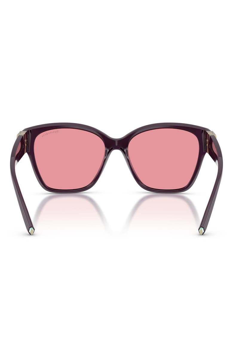 Tiffany & Co. 56mm Square Sunglasses, Alternate, color, Kunzite / Pink Internal Silver