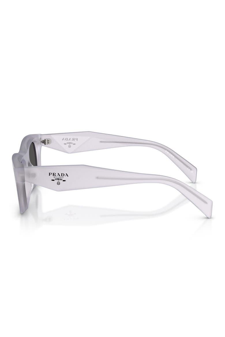 53mm Pillow Sunglasses, Alternate, color, FROSTED ICE / DARK GREY