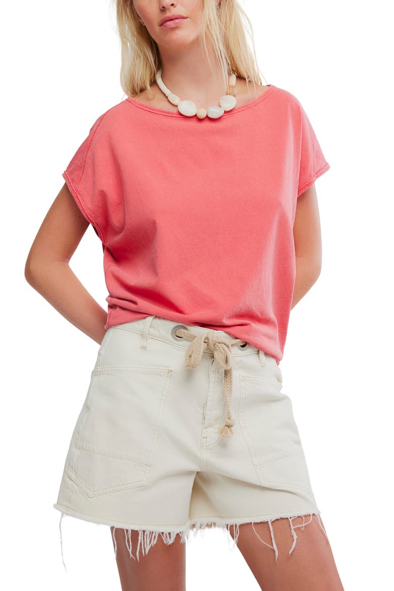 Peggy One-Shoulder Cotton Top, Alternate, color, SOUR SWEET