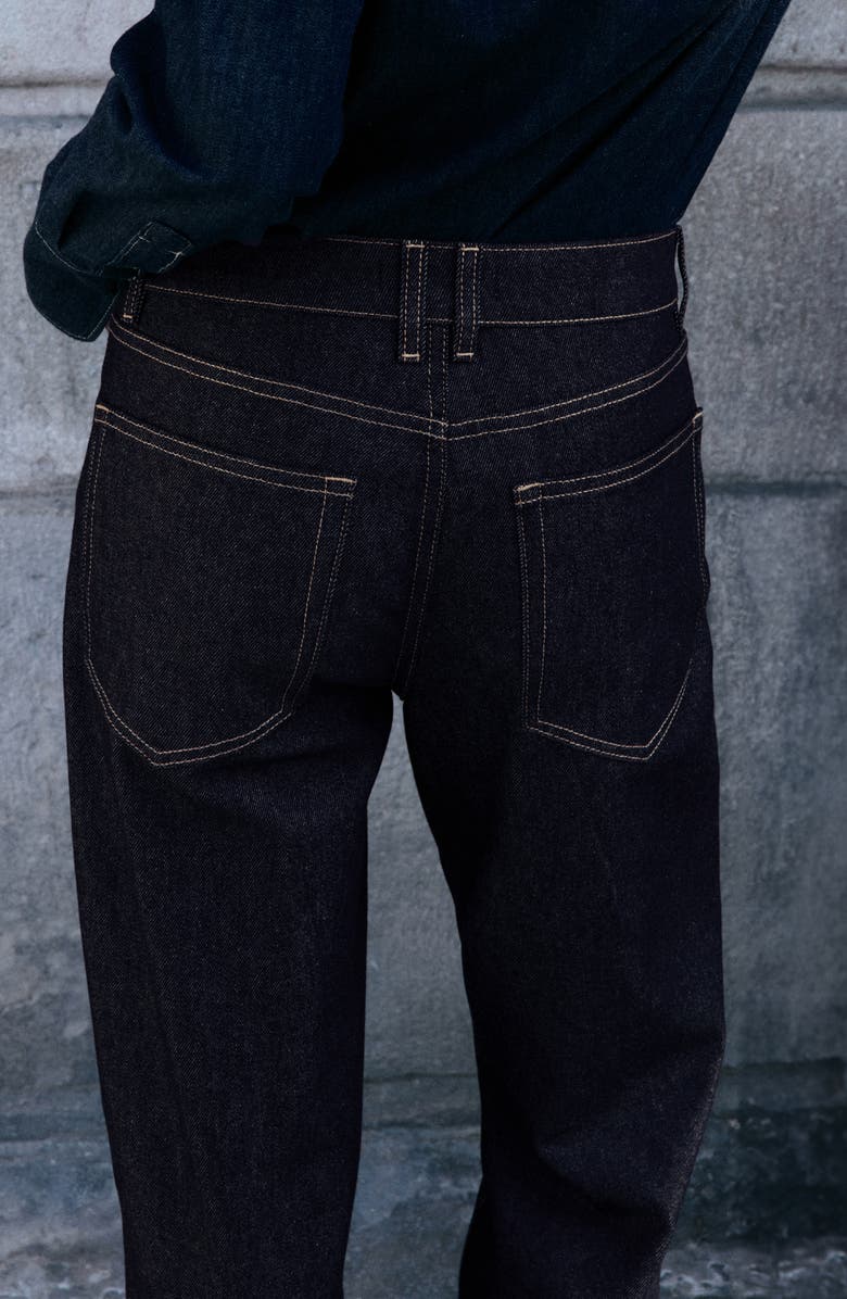 MANGO Cuffed Straight Leg Jeans, Alternate, color, 