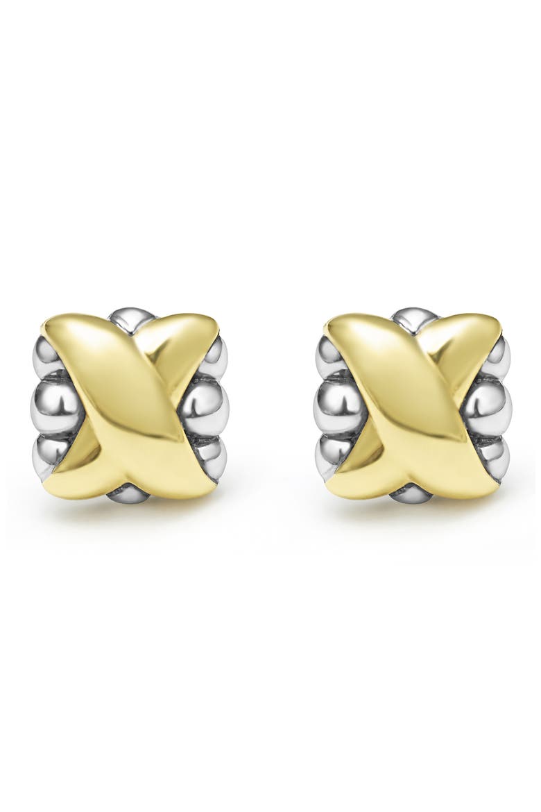 Embrace Stud Earrings, Alternate, color, METALLIC