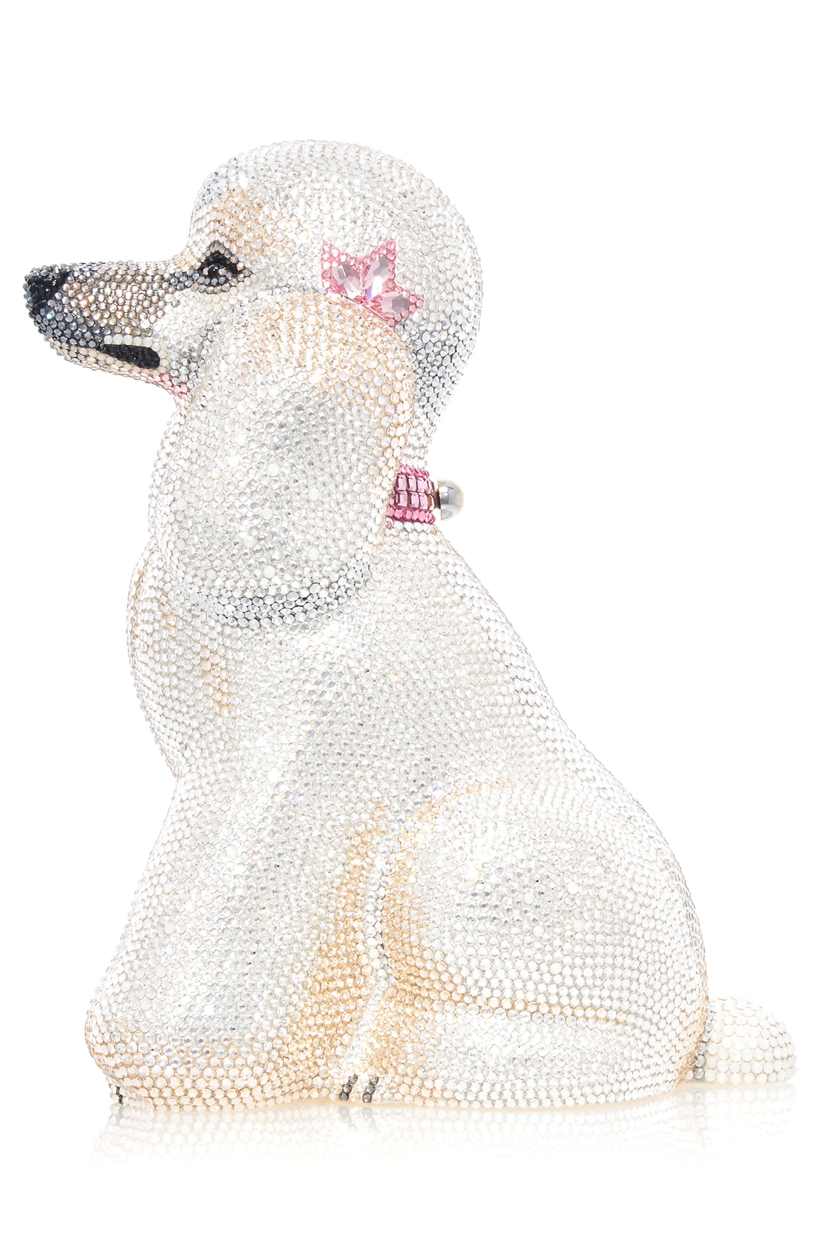 JUDITH LEIBER COUTURE Judith Leiber French Poodle Lucille Crystal Clutch, Alternate, color, 